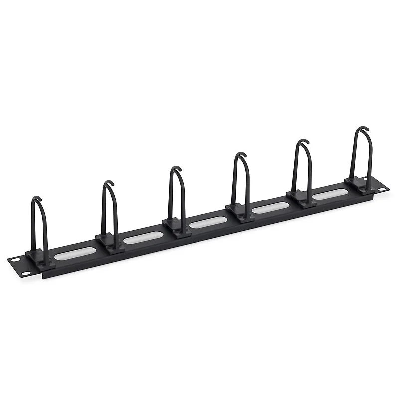 TRITON 19" vyvaz.panel 1U,6xháček velký,oválné otv.,černý RAB-VP-X16-A1