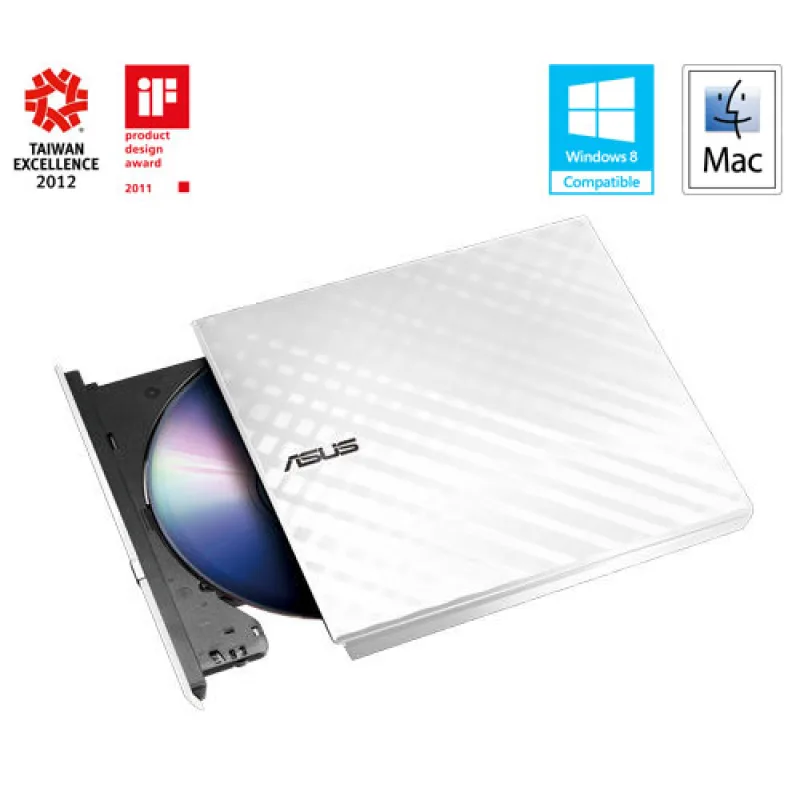 ASUS SDRW-08D2S-U Lite bílá DRW USB-A + software 90-DQ0436-UA221KZ