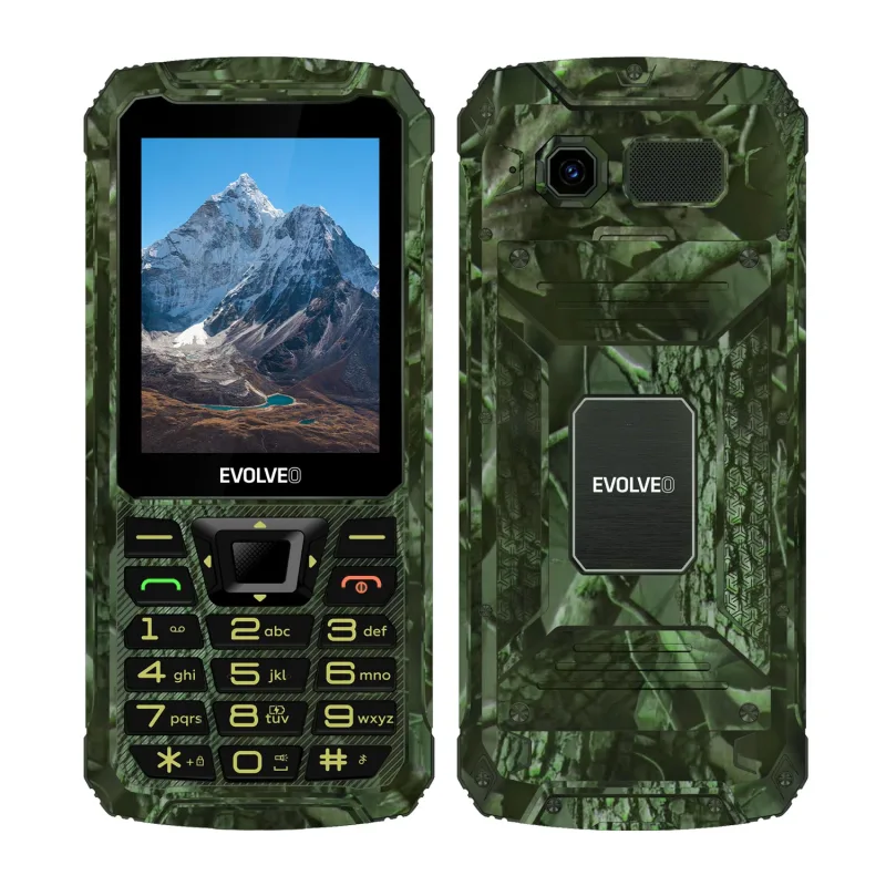 EVOLVEO StrongPhone Z6, vodotěsný odolný Dual SIM telefon, lovecká kamufláž SGP-Z6-HNT
