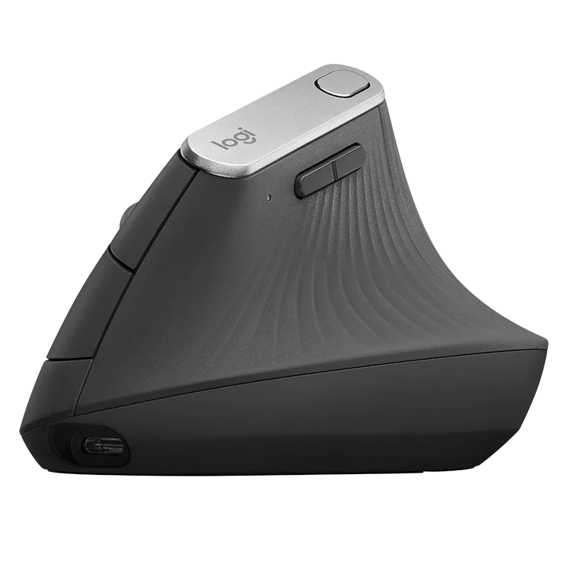 Logitech MX/Vertikální/Optická/Pro praváky/4 000 DPI/Drátová+bezdrátová/Černá 910-005448