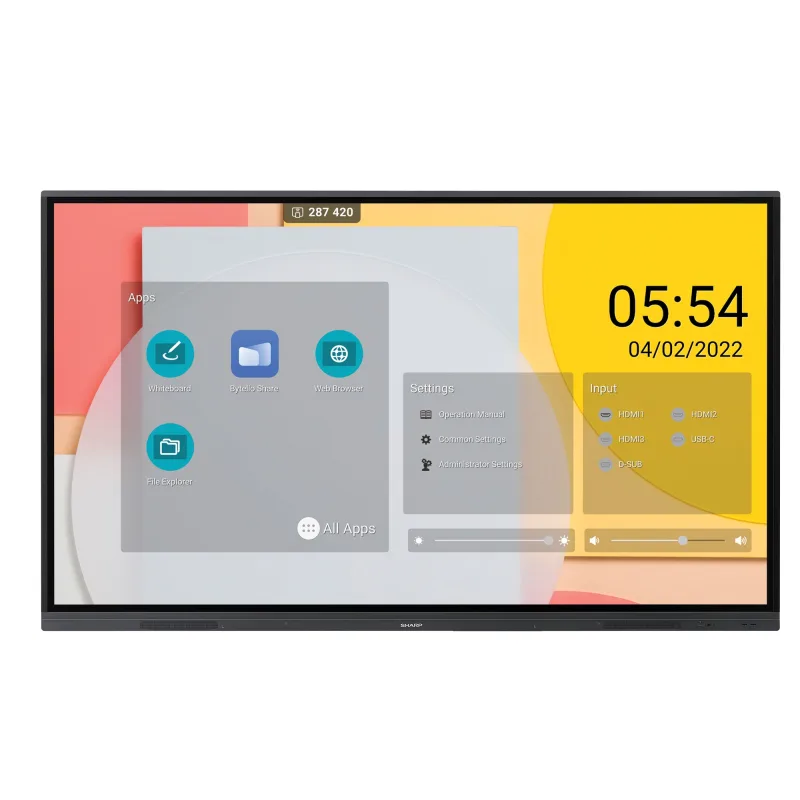 SHARP/NEC 75" LED SHARP PN-L752B,3840x2160,16/7,400cd,touch 60005558