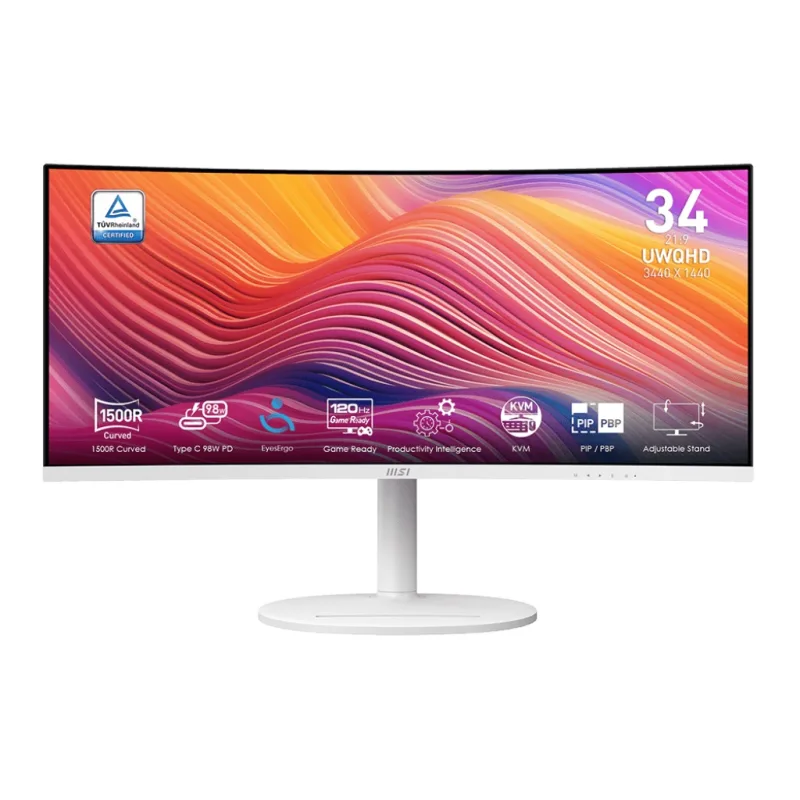 MSI Modern/MD342CQPW/34"/VA/wQHD/120Hz/1ms/Bílá/3R Modern MD342CQPW