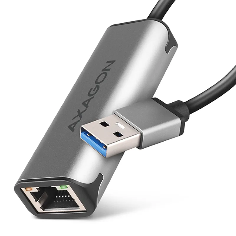 AXAGON ADE-25R USB-A 3.2 Gen 1 - 2.5 Gigabit Ethernet síťová karta, Realtek 8156, auto install, šedá ADE-25R