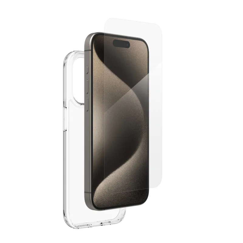 INVISIBLESHIELD ZAGG Invisible Shield Elite 360° sklo + kryt iPhone 15 Pro průhledný 200511806