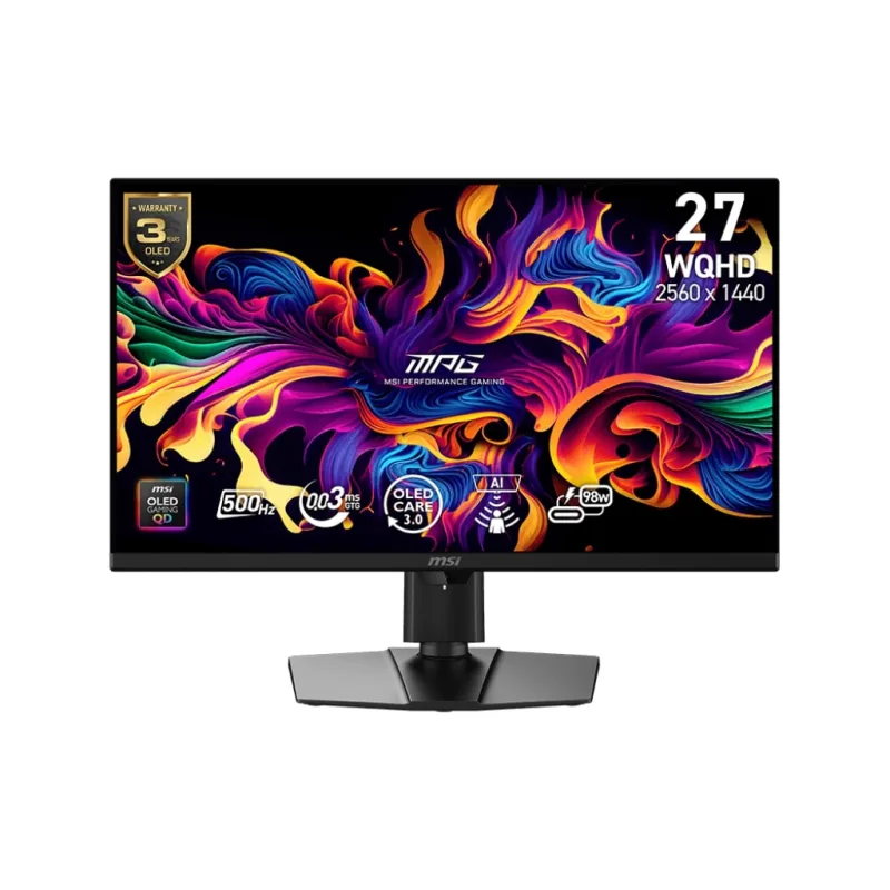 MSI MPG/271QR QD-OLED X50/26,5"/QD-OLED/QHD/500Hz/0,03ms/Černá/3R MPG 271QR QD-OLED X50