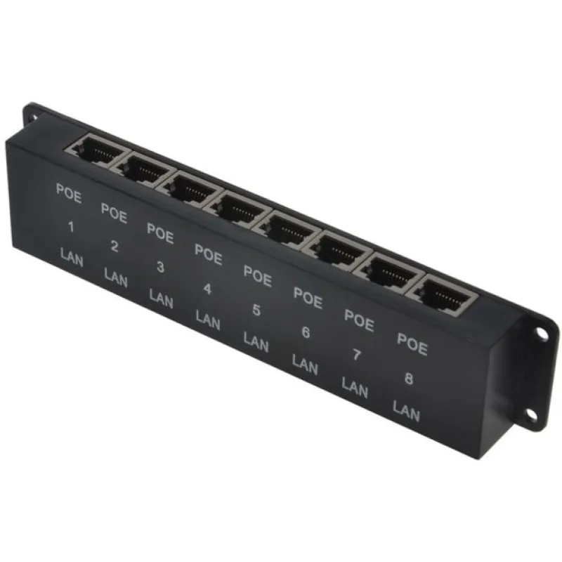 MaxLink pasivní POE panel, 8 portů POE-BOX8