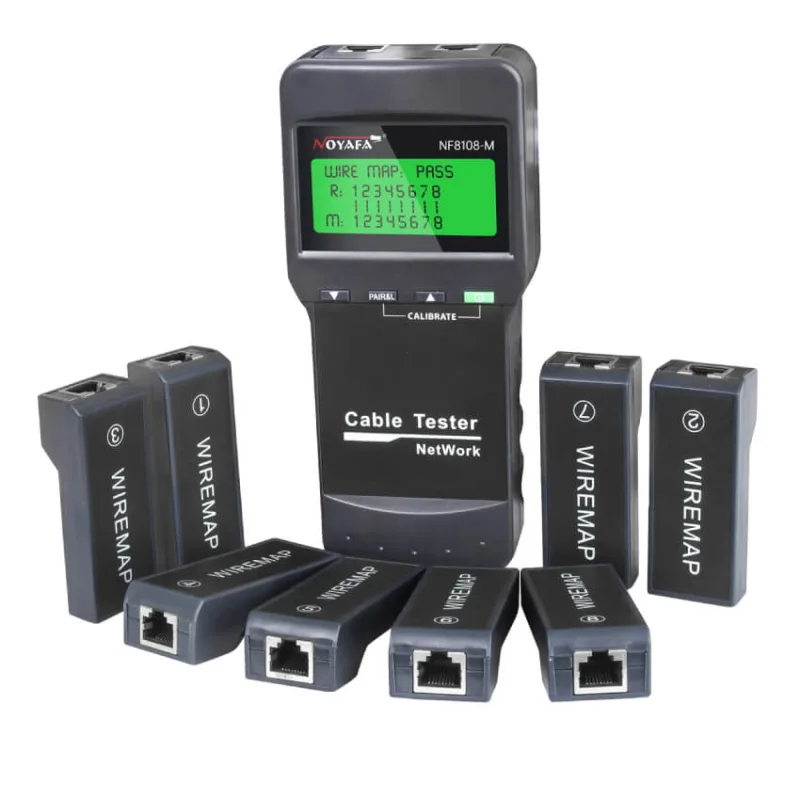 W-Star Tester kabelů WSNF8108M, RJ45, testuje délku kabelů, chyby na vedení, až 8 přijímačů WS-NF8108-M