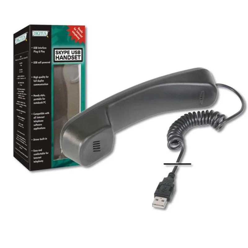 ATEN DIGITUS USB telefonní set/sluchátko pro Skype/ICQ/ DA-70772
