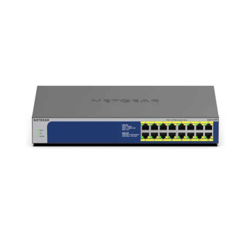 NETGEAR 16PT GIGE UNMNGED SWTCH W/ POE+ GS516PP-100EUS