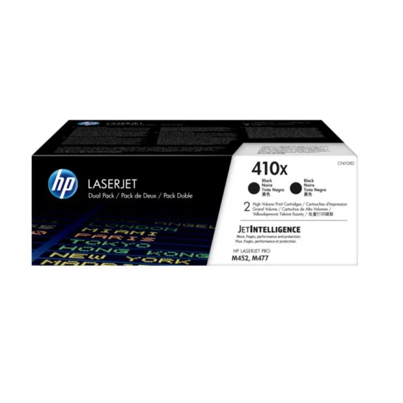 HP 410X tisková kazeta černá velká,CF410XD -2 pack CF410XD