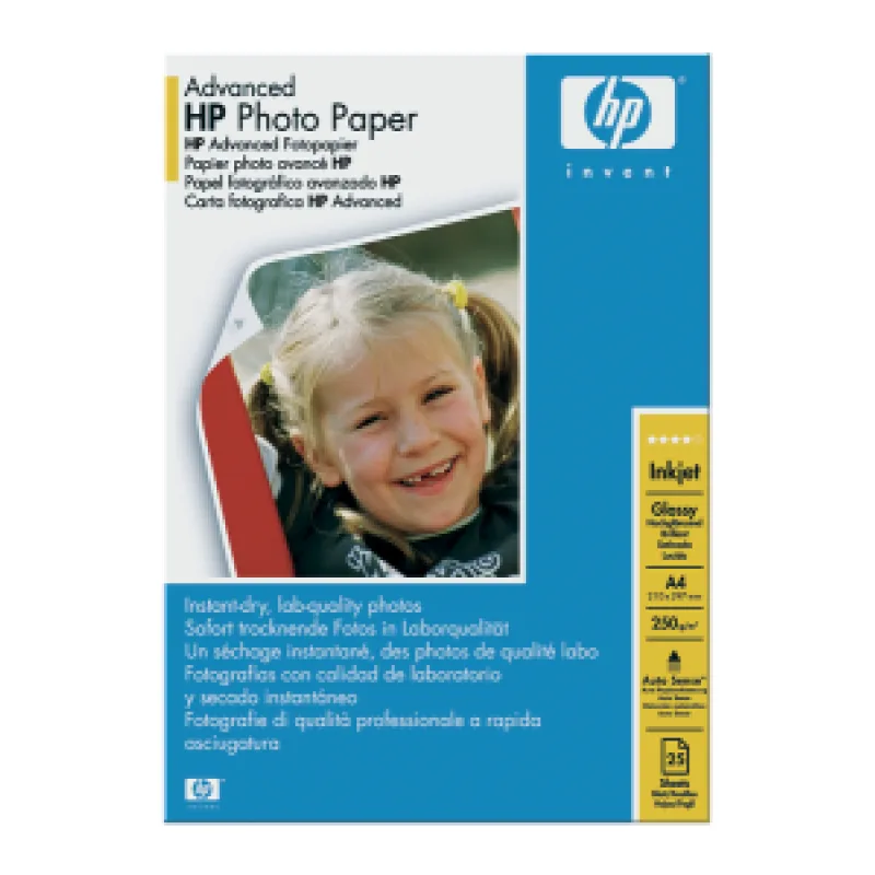 HP Advanced Glossy Photo Paper, A4, 25ks, 250g/m2 Q5456A