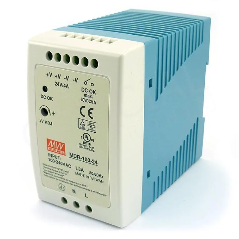 MEAN WELL MEANWELL - MDR-100-24 - Průmyslový napájecí zdroj 24V 100W na DIN lištu MDR-100-24