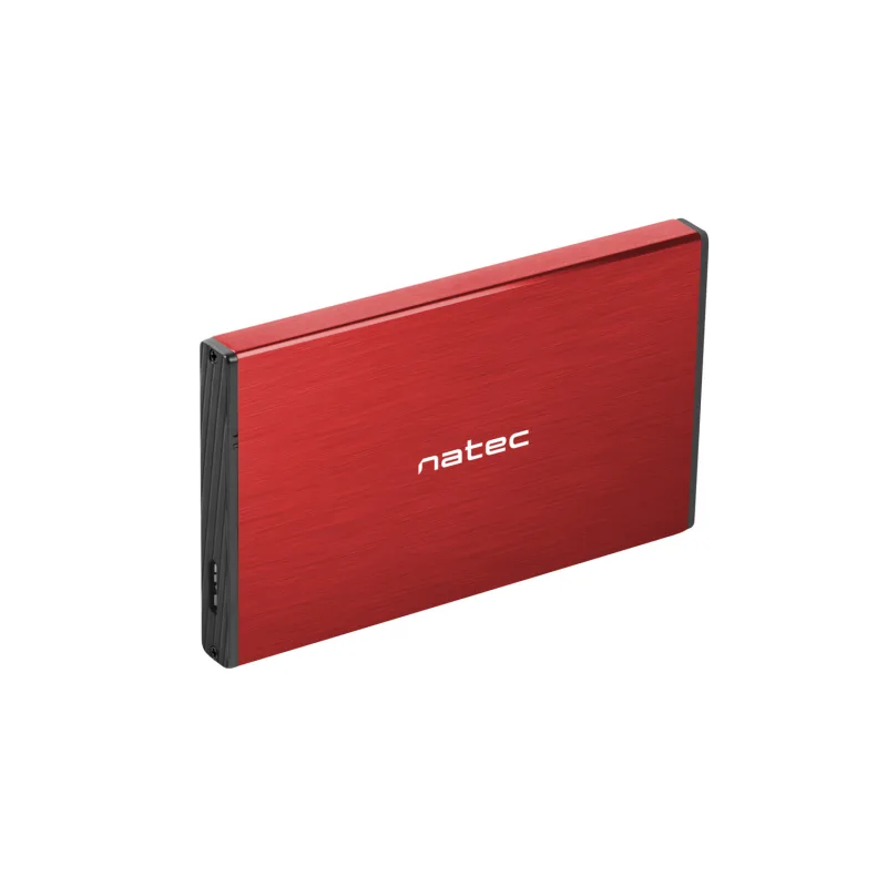 Externí box pro HDD 2,5" USB 3.0 Natec Rhino Go, červený, hliníkové tělo NKZ-1279