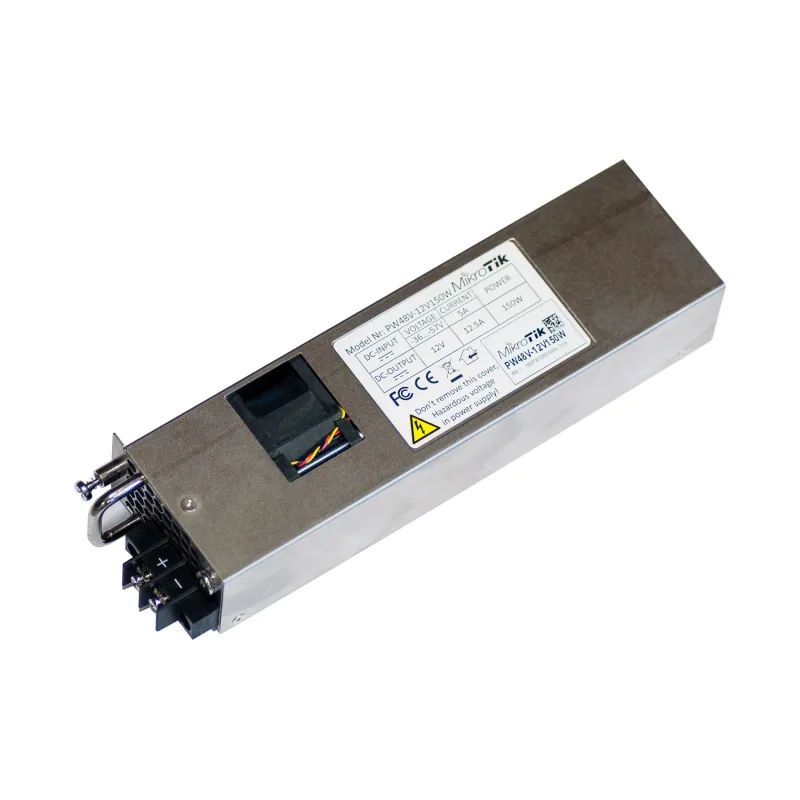 MikroTik PW48V-12V150W, Hot Swap ±48Vdc to 12Vdc 150W telecom napájecí adaptér PW48V-12V150W