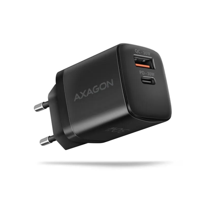 AXAGON ACU-PQ30, Sil nabíječka do sítě 30W, 2x port (USB-A + USB-C), PD3.0/PPS/QC4+/SFC/AFC/Apple ACU-PQ30