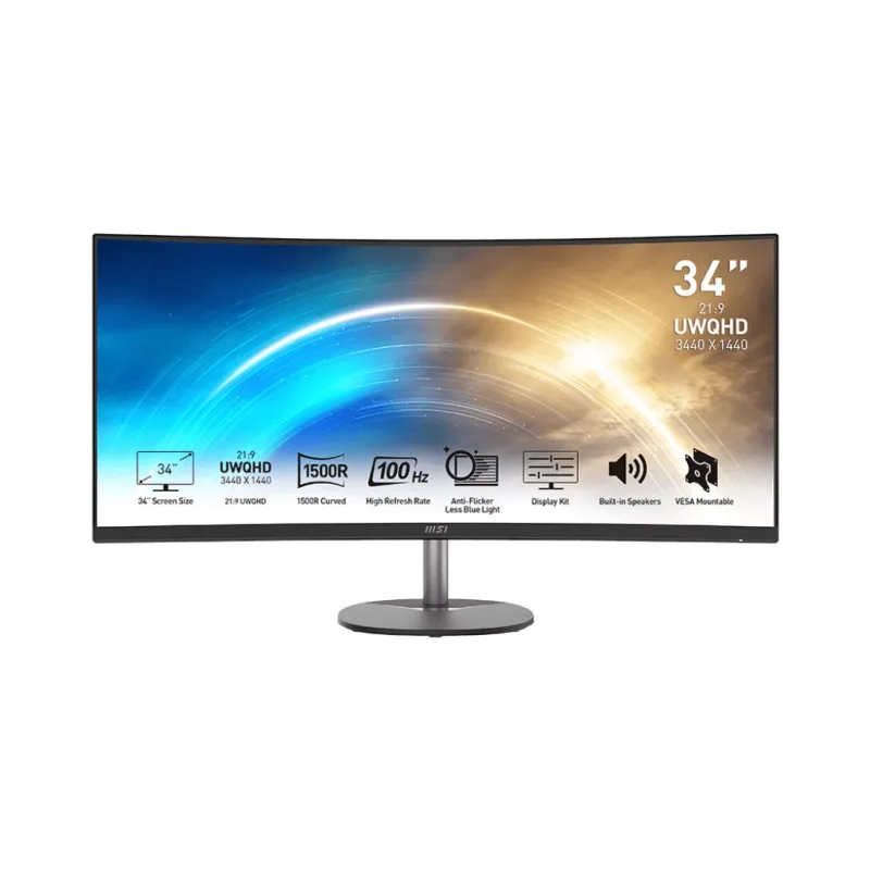 MSI Pro/MP341CQ/34"/VA/wQHD/100Hz/1ms/Černá/3R PRO MP341CQ