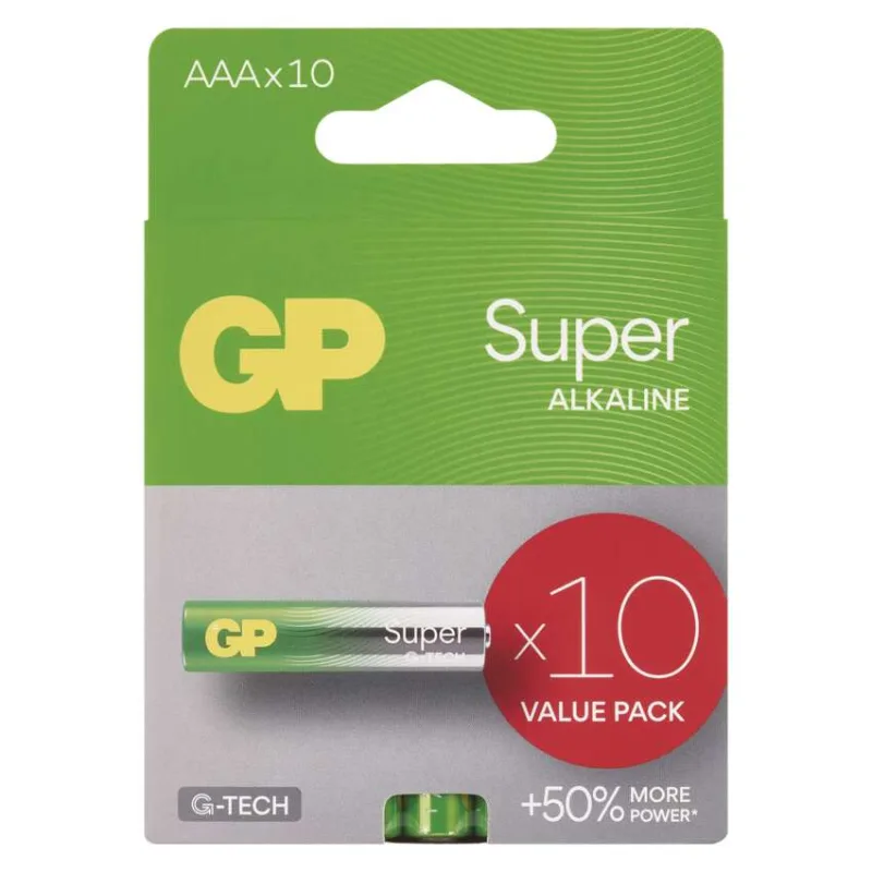 GP BATERIE GP Alkalická baterie SUPER AAA (LR03)- 10ks 1013121001