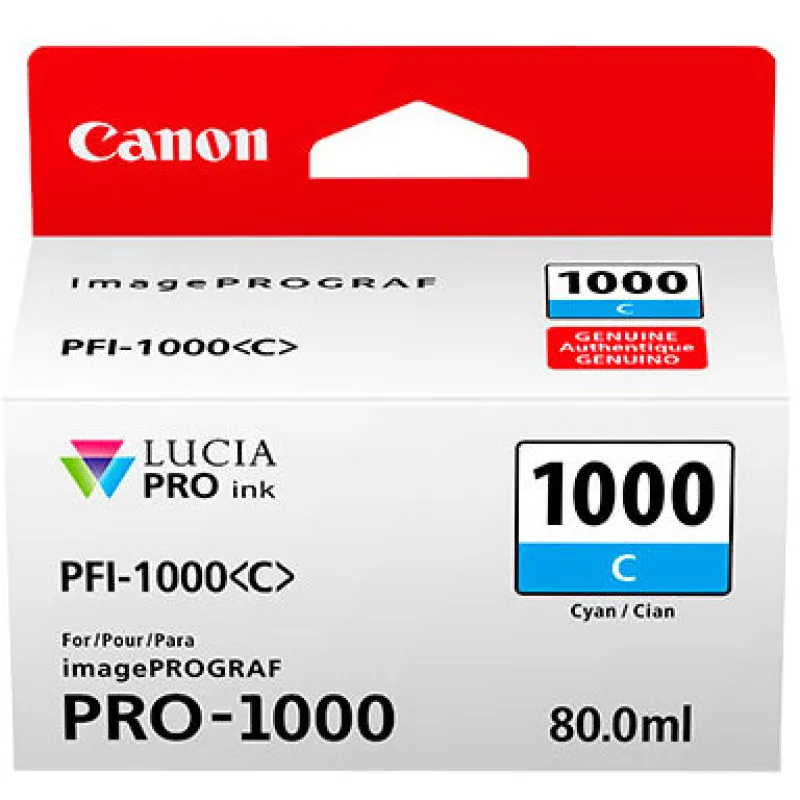 Canon PFI-1000 C, azurový 0547C001