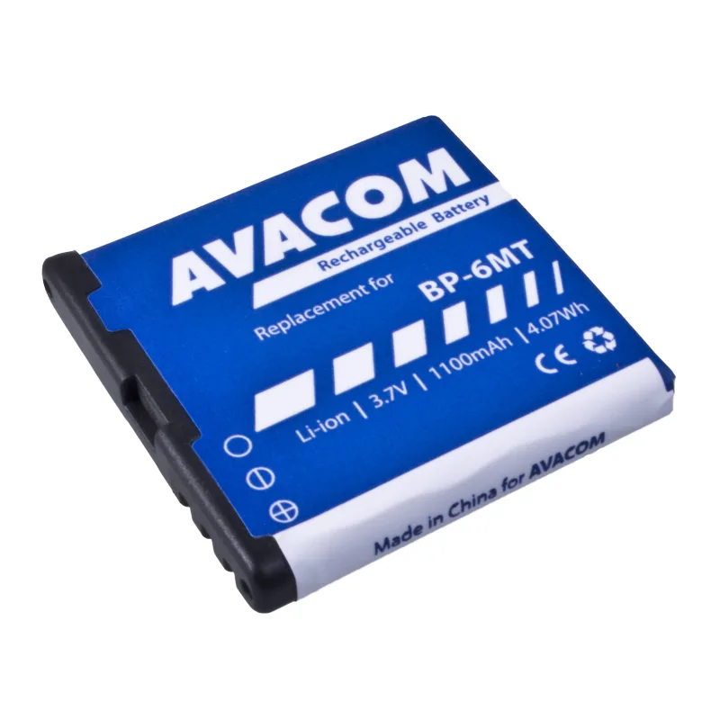 Baterie AVACOM GSNO-BP6MT-S1100A do mobilu Nokia E51, N81, N81 8GB, N82, Li-Ion 3,6V 1100mAh GSNO-BP6MT-S1100A