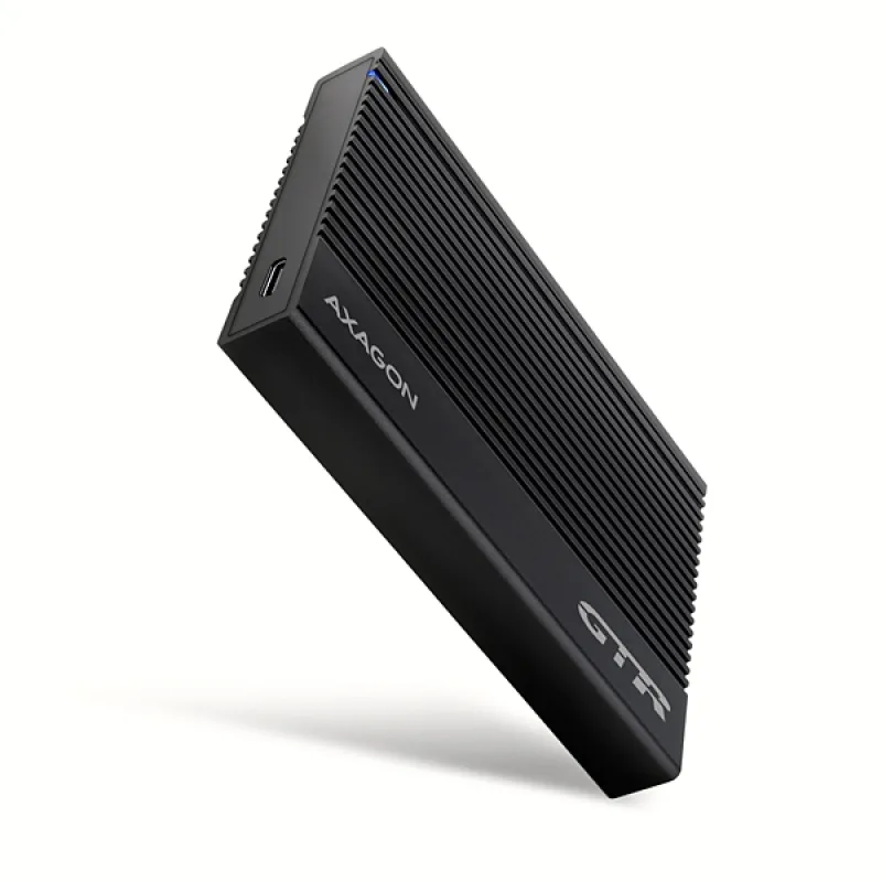 AXAGON EE25-GTR, USB-C 10Gbps - SATA 6G 2.5" RIBBED box, černý EE25-GTR