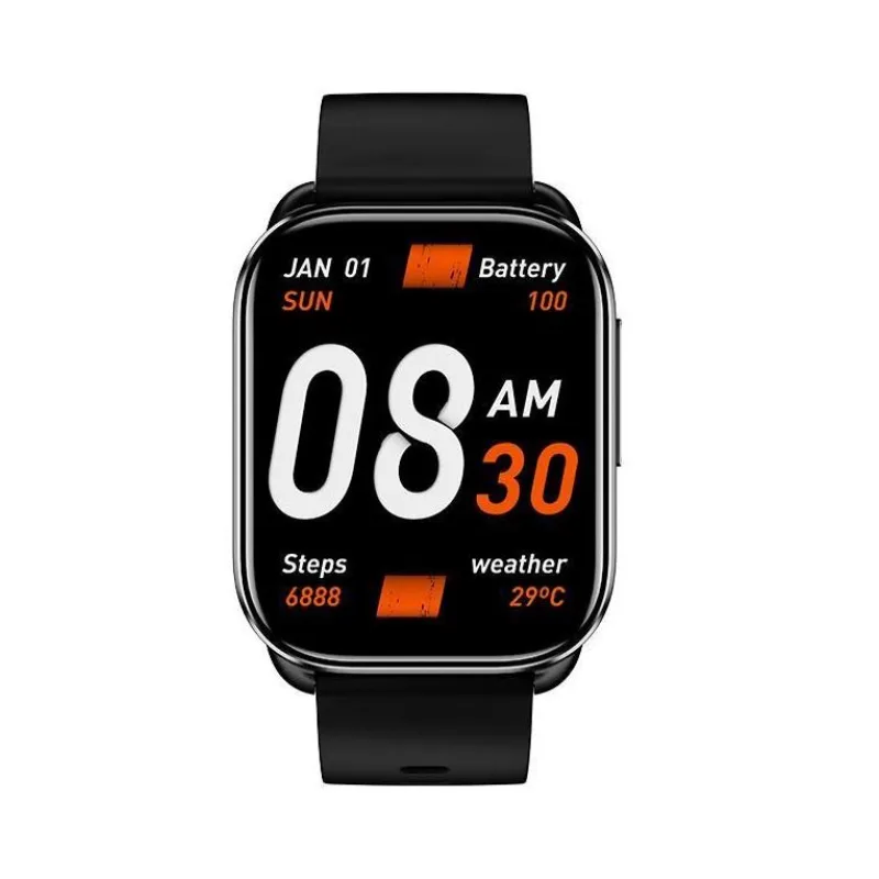 NONAME QCY Smartwatch GS S6/Black/Sport Band/Black GS S6 black