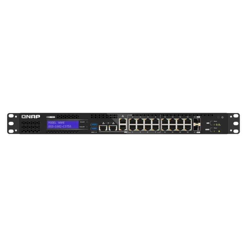 QNAP řízený hybridní switch QGD-1602-C3558-8G (8x GbE + 8x 2,5 GbE + 2x 10GbE SFP+, 8GB RAM) QGD-1602-C3558-8G