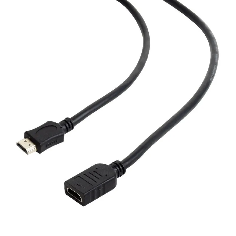 GEMBIRD Kabel CABLEXPERT HDMI-HDMI 3m, 1.4, M/F stíněný, zlacené kontakty, prodlužovací, černý CC-HDMI4X-10