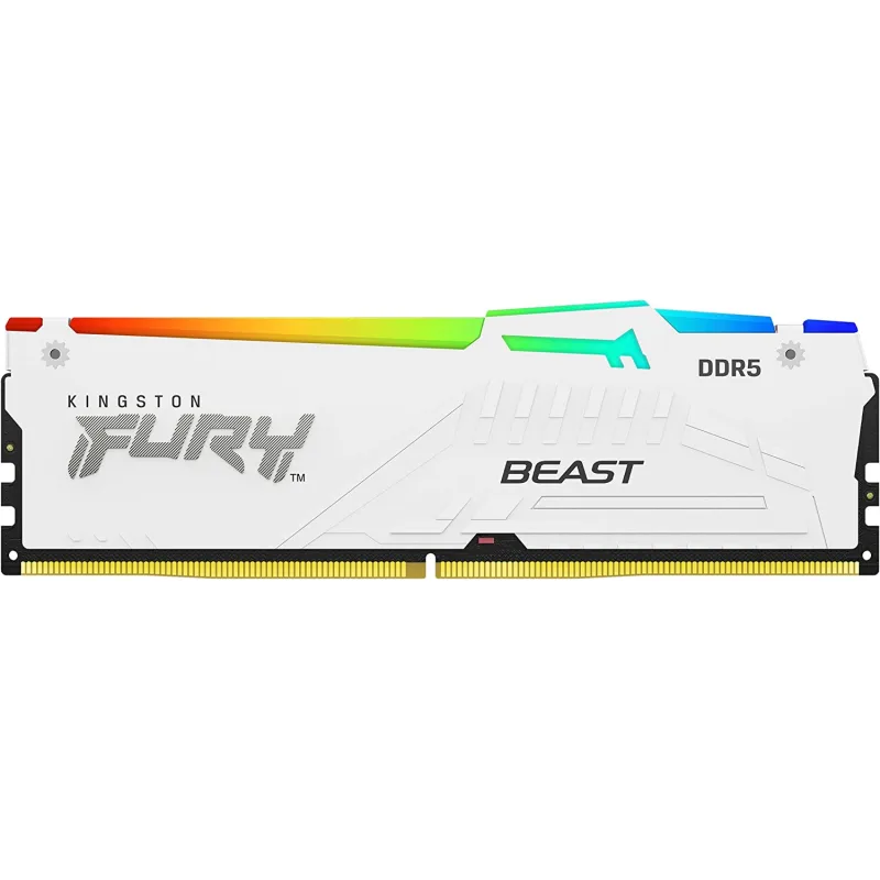 Kingston FURY Beast/DDR5/64GB/5600MHz/CL40/4x16GB/RGB/White KF556C40BWAK4-64