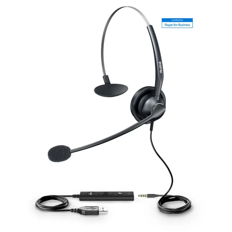 Yealink UH33/Mono/Jack/Drát/MS/Černá UH33