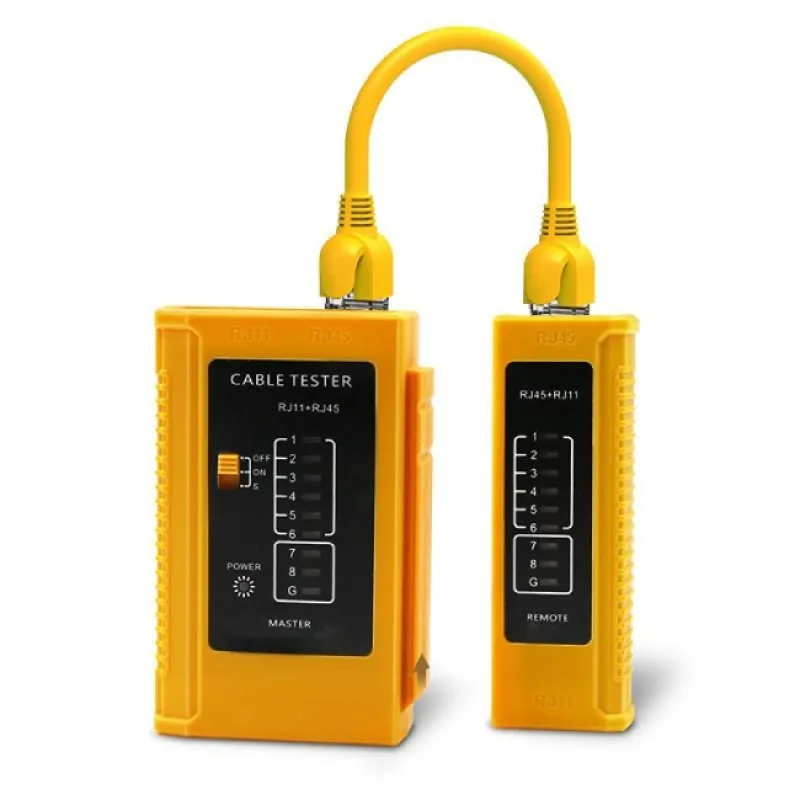 W-Star Tester kabelů WS468OG RJ45 RJ11 STP Cat5e Cat7 oranžový WS468OG