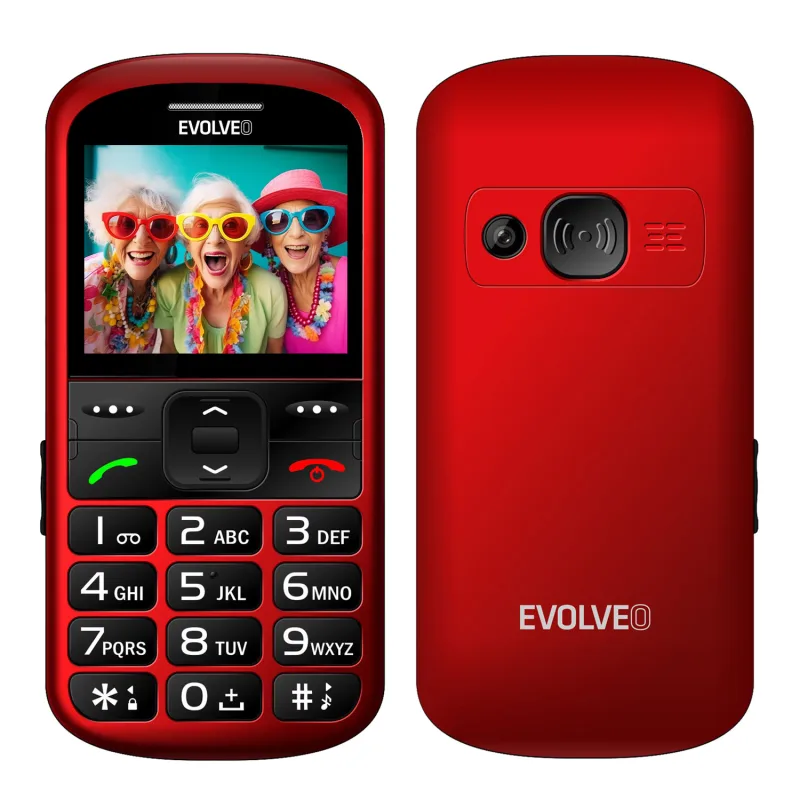 EVOLVEO EasyPhone XS, mobilní telefon pro seniory, červený EP-570-XS-RD