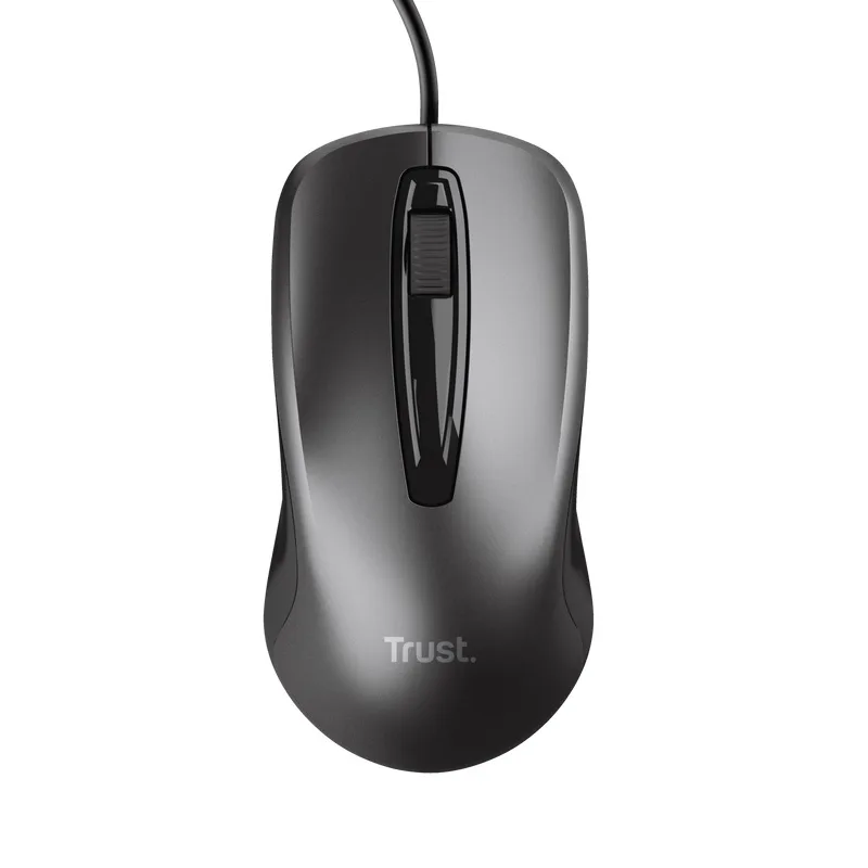 TRUST BASICS/Kancelářská/Optická/1 200 DPI/Drátová USB/Černá 24657
