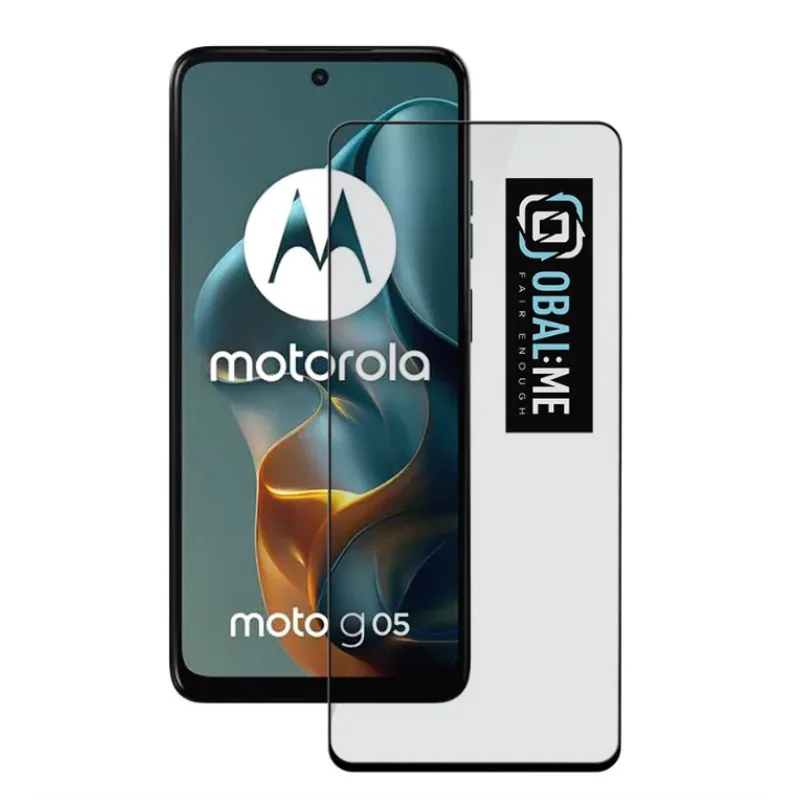 NONAME OBAL:ME 5D Tvrzené Sklo pro Motorola G05/E15 Black 8596311274015