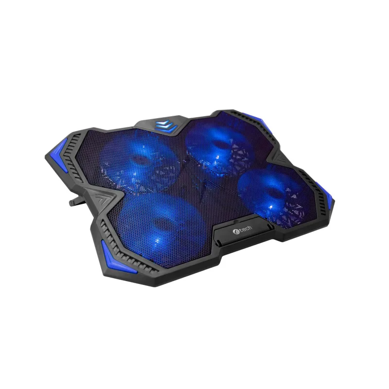 Chladící podložka C-TECH Zefyros (GCP-01B), casual gaming, 17,3", modré podsvícení, regulace otáček GCP-01B