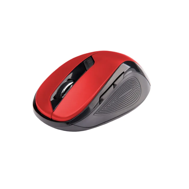 C-TECH Myš WLM-02/Ergonomická/Optická/Pro praváky/1 600 DPI/Bezdrátová USB/Černá-červená WLM-02R