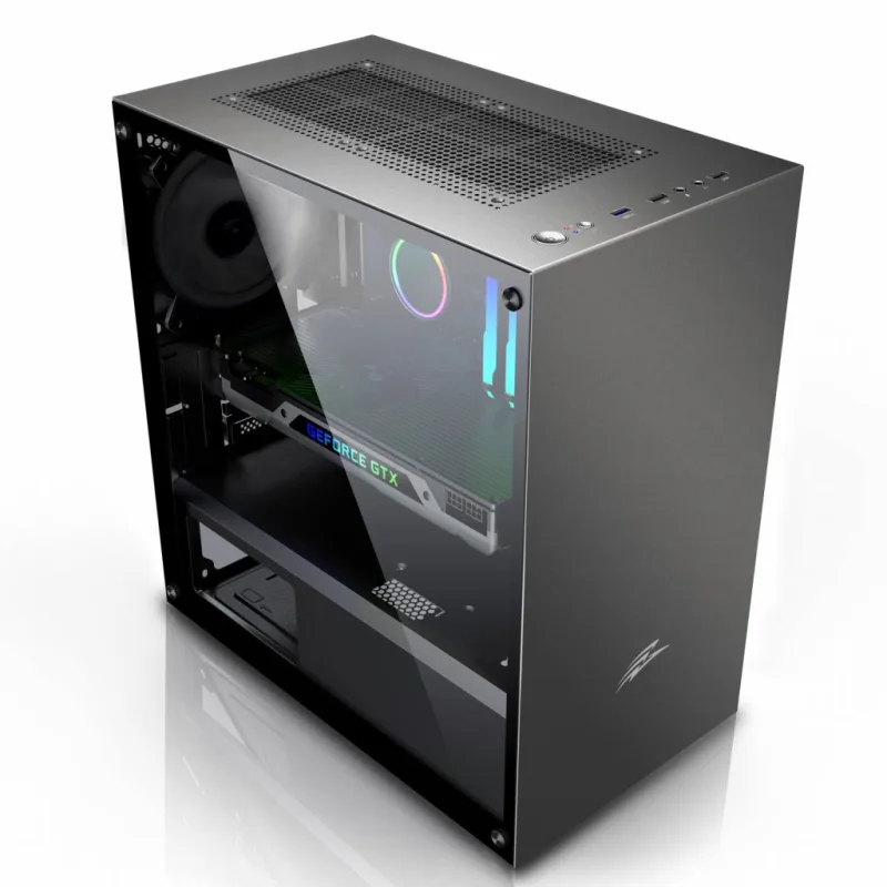 EVOLVEO M4/Micro ATX/Transpar./Černá CAEM4