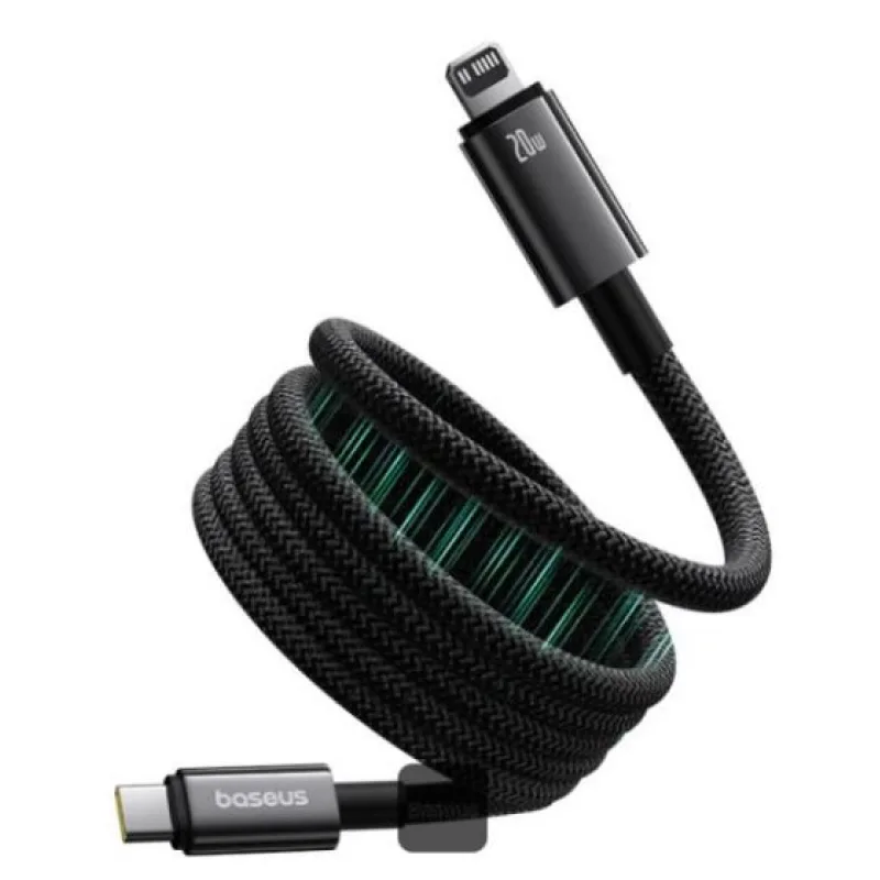 NONAME Baseus Magnetický nabíjecí kabel Tungsten USB-C/Lightning 1m 20W černý 6932172662356