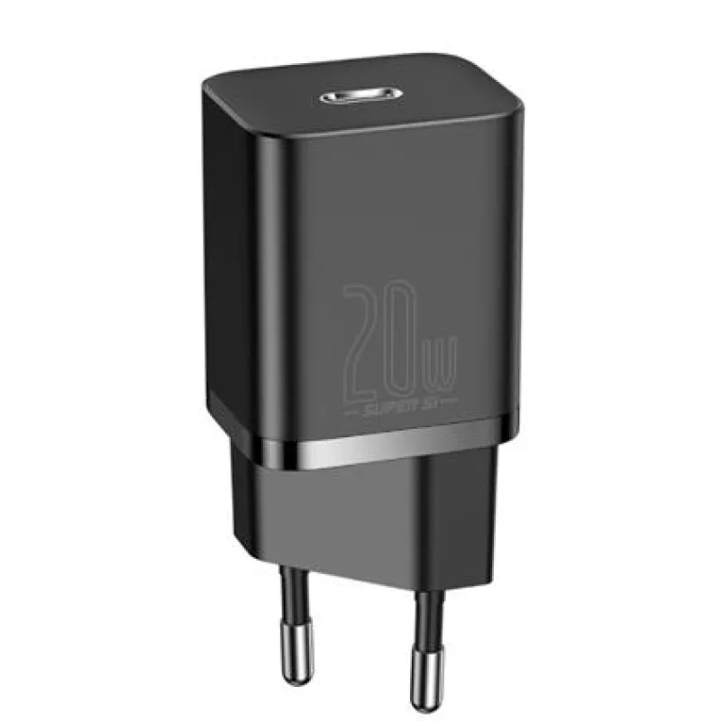 NONAME Baseus CCSUP-B01 Super Si Quick Nabíječka USB-C 20W Black 6953156229990