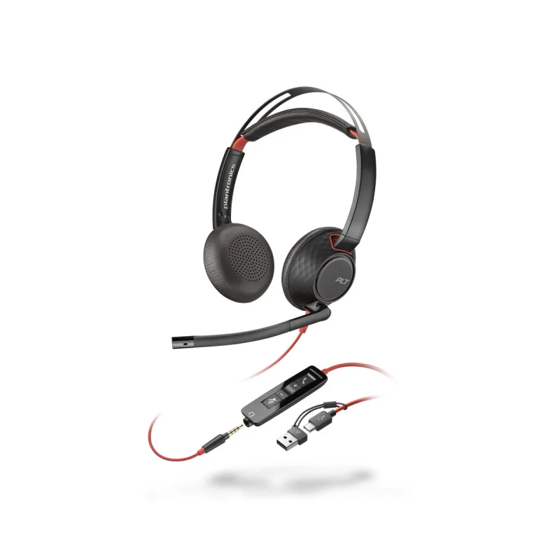 PLANTRONICS POLY BLACKWIRE 5220,USB-C,USB-C/A ADAPTER 8X231AA