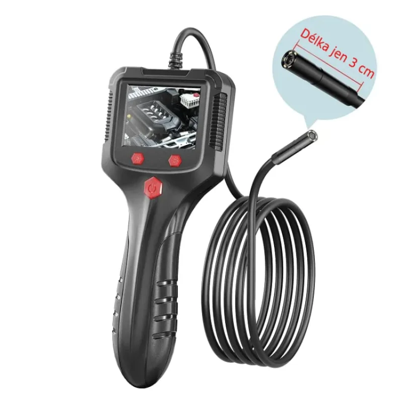 W-Star Endoskopická kamera LEP100-10 sonda 8mm, 1080P HD LCD 2,4" kabel 10m polotvrdý LEP100-10