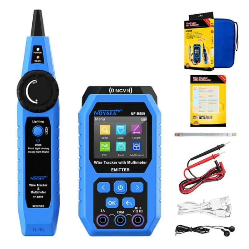 W-Star Tester kabelů UTP WSNFB509 RJ45, tester, hledačka, multimetr, POE, PortFlash, NCV WSNFB509