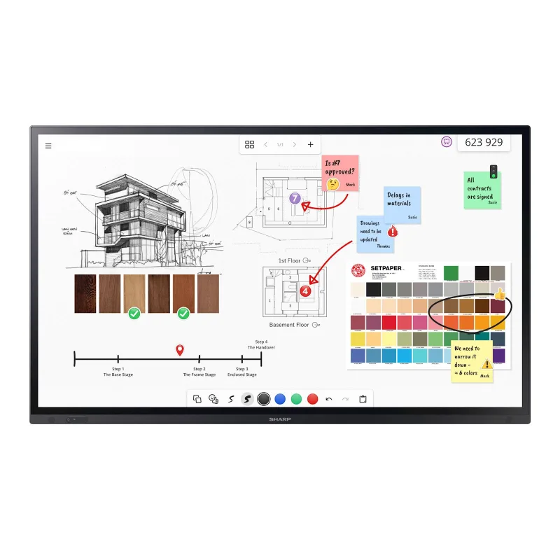 SHARP/NEC 75" LED SHARP PN-LA752,3840x2160,24/7,500cd,IGT 60005933
