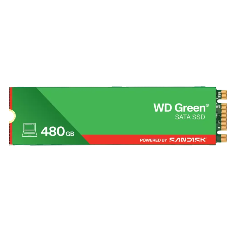 SANDISK WD Green POWERED BY SANDISK/480GB/SSD/M.2 SATA/3R WDS480G3G0B