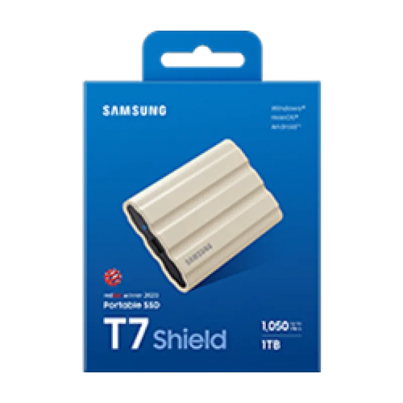 Samsung T7 Shield/1TB/SSD/Externí/2.5"/Béžová/3R MU-PE1T0K/EU