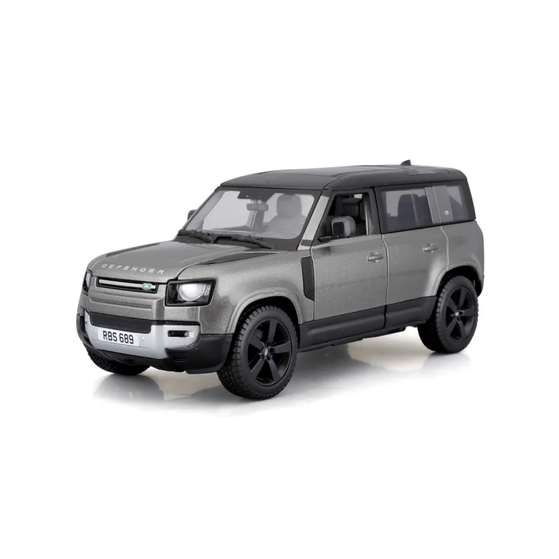Bburago - Auta HOBBY, 2022 Land Rover Defender 110, šedá metalíza, 1:24