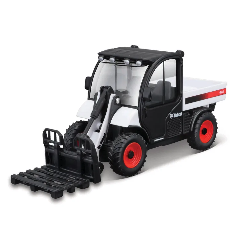 Bburago - FARMLAND, Bobcat Toolcat s paletovou vidlicí + paleta, 10 cm