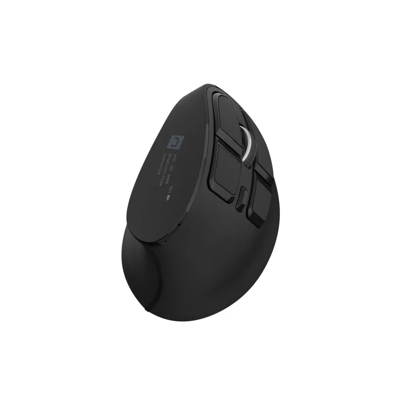Vertikální bezdrátová myš Natec EUPHONIE PRO/Vertikální/Optická/Pro praváky/4 000 DPI/USB+BT/Černá NMY-2291