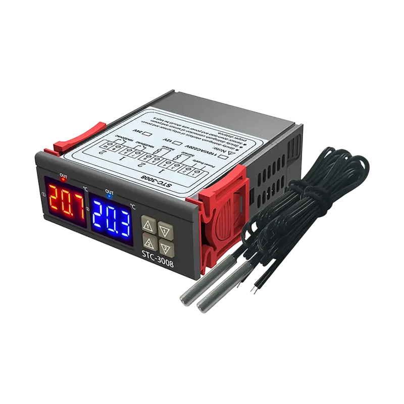 Eurocomp Termostat 230V STC-3008 E6246 dve sondy chladenie aj kúrenie E6246 dve čidlá
