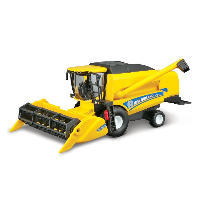 Bburago - FARMLAND, New Holland TC5.90 Kombajn s žacím strojem na obilí, 18 cm