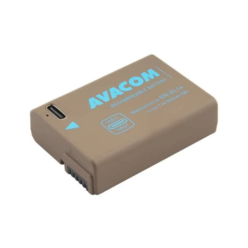 AVACOM Náhradní baterie Nikon EN-EL14 vstup USB-C Li-Ion 7.4V 950mAh 7Wh (DINI-EL14-B950USB)